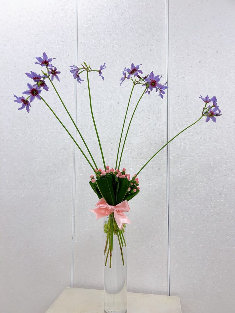 ２月のブーケクラス＜プリーツのファンシェープボケー＞