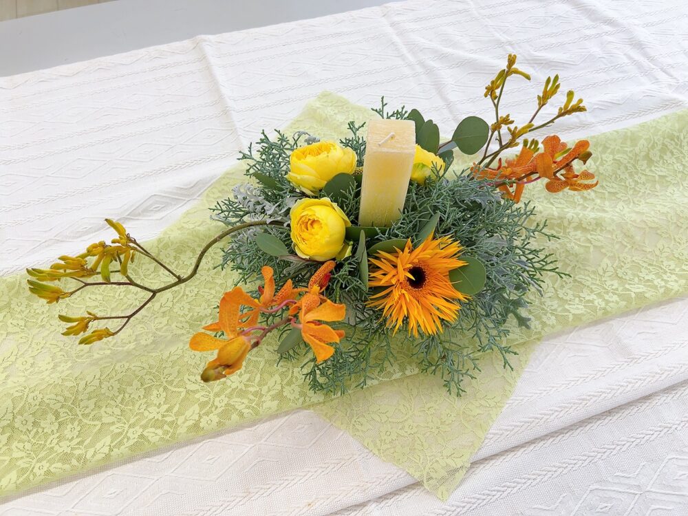 FDビギニング＜センターピースⅡ（キャンドルと花）＞