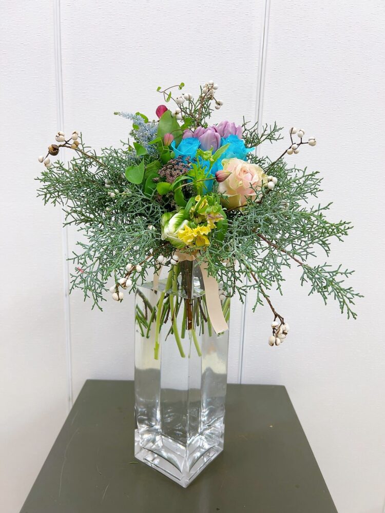 １２月のブーケクラス＜ミステリアスカラーのナチュラルスタイルボケー＞